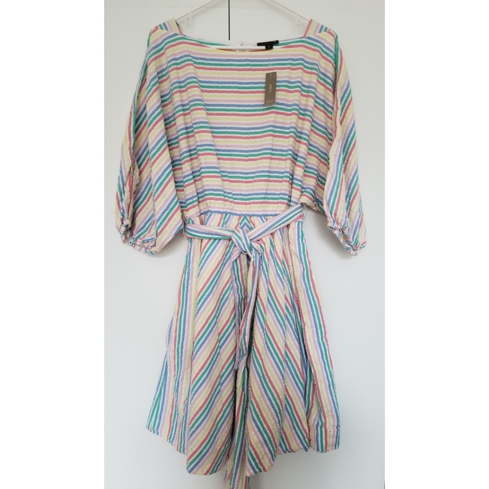 J.crew Rainbow Striped Seersucker Dress - Picture 5 of 10